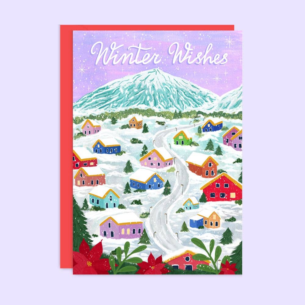 Winter Village Christmas Card | Holiday Card | Seasonal