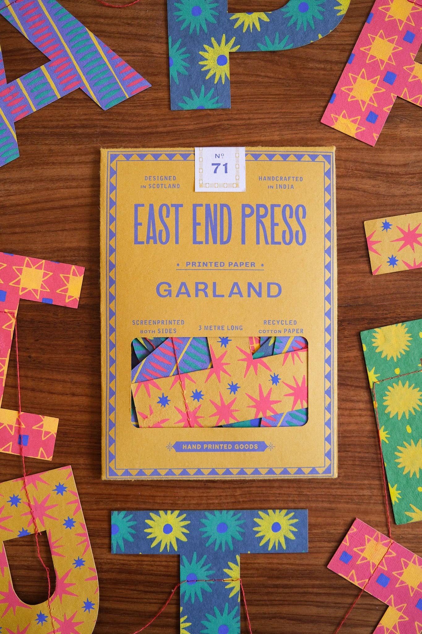UK/EU: Bright Happy Birthday Sewn Garland