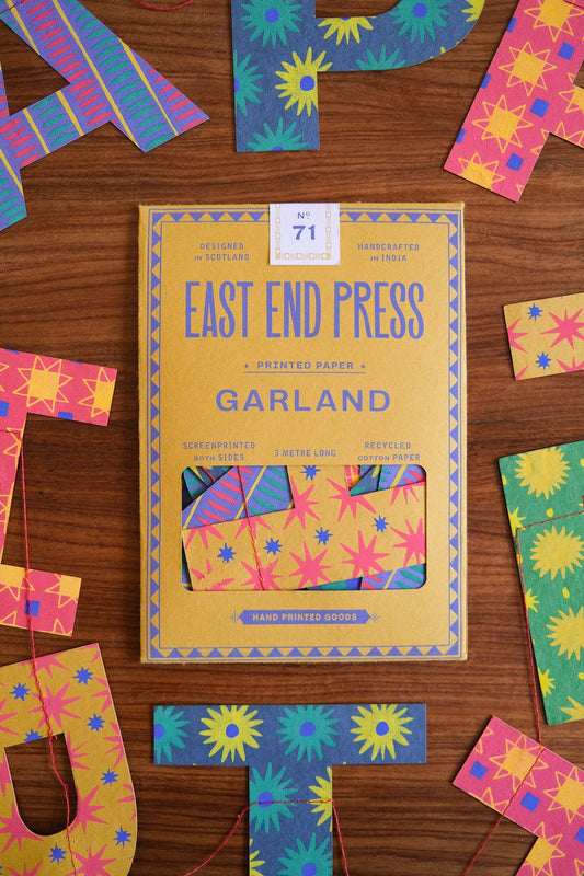 UK/EU: Bright Happy Birthday Sewn Garland