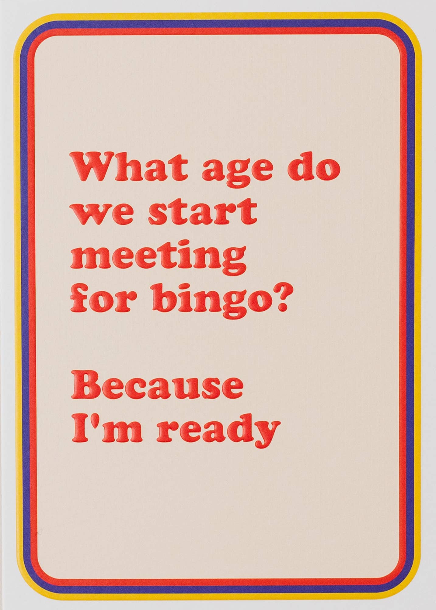 Bingo Birthday Card