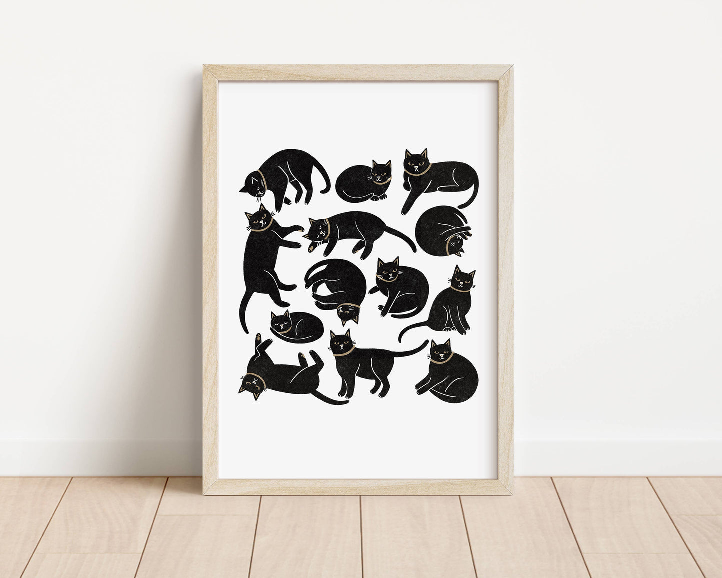 Cats, Cats, Cats- Limited Edition 2 Colour A3  Riso Print