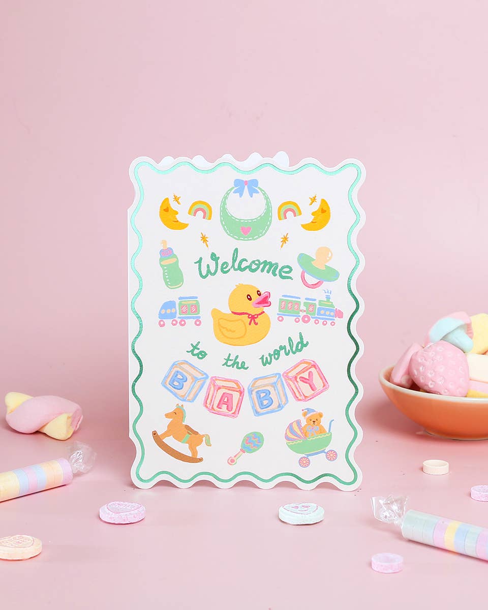 Welcome To The World Baby | Greeting Card | New Baby Card