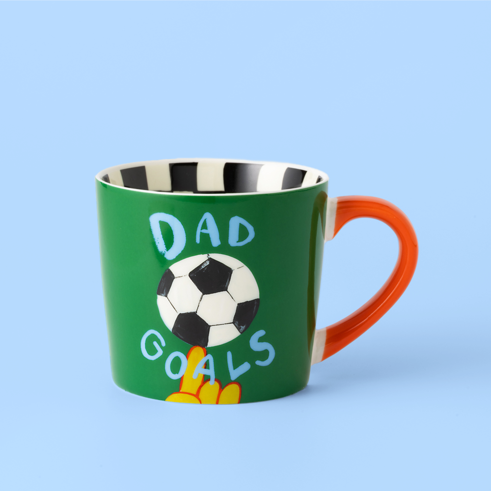 Mug against a blue background