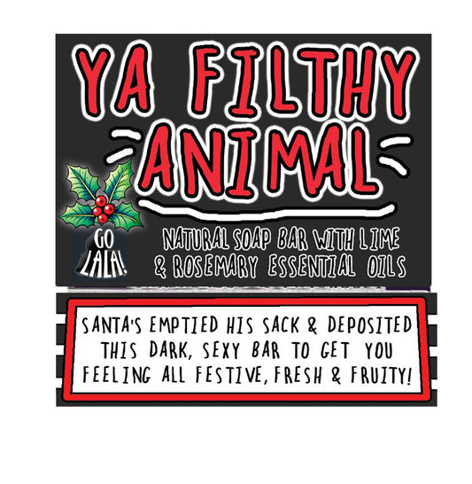 Ya Filthy Animal Christmas Soap Lime & Rosemary Funny Gift