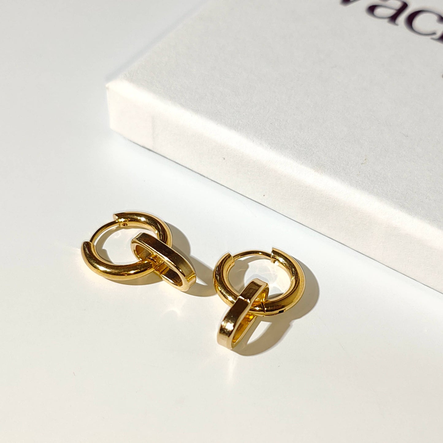 Convertible Link Gold Hoop Earrings