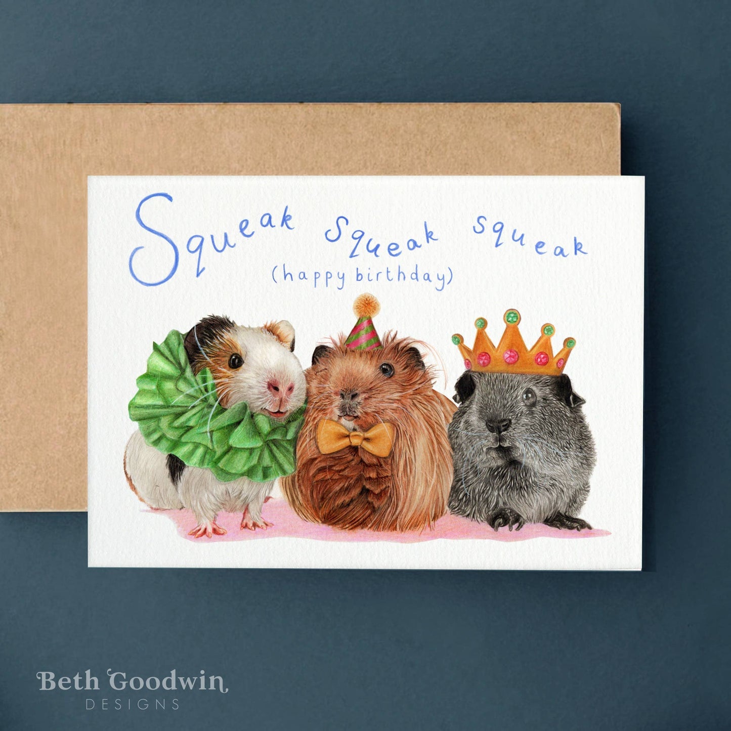 Guinea Pig Birthday Card, Pet Shop Cards