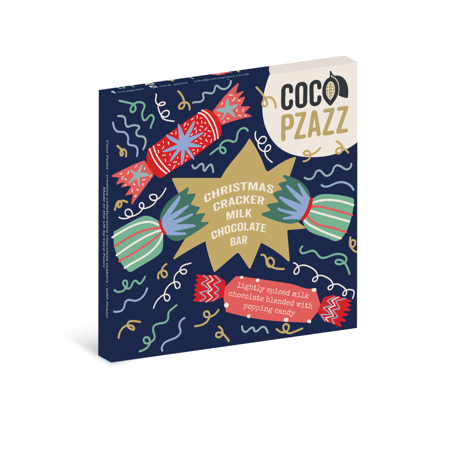 White Flamingo Christmas Cracker Milk Chocolate Bar 80g