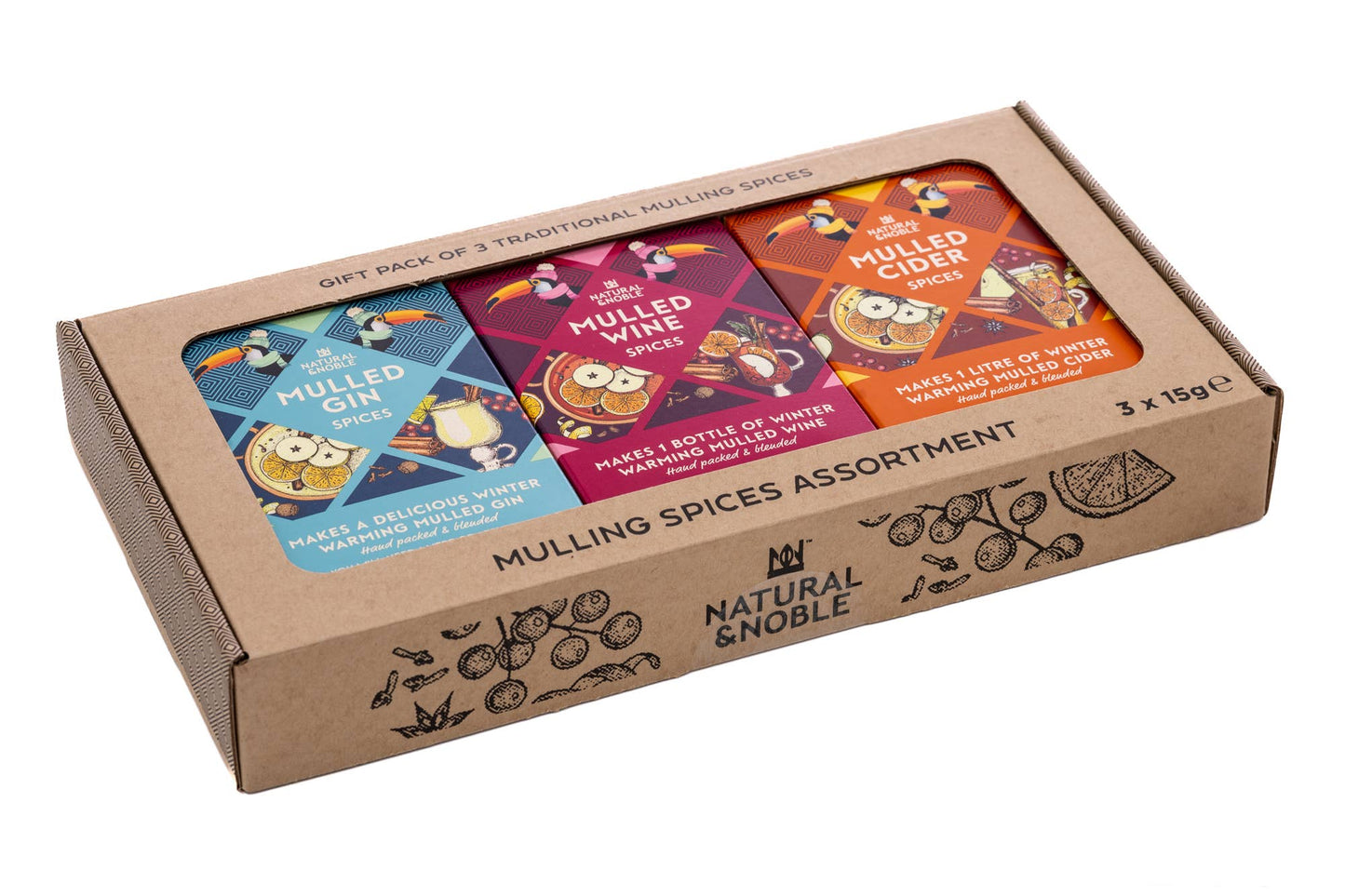 Box of Mulling Spices Assortment by Natural & Noble on a white background