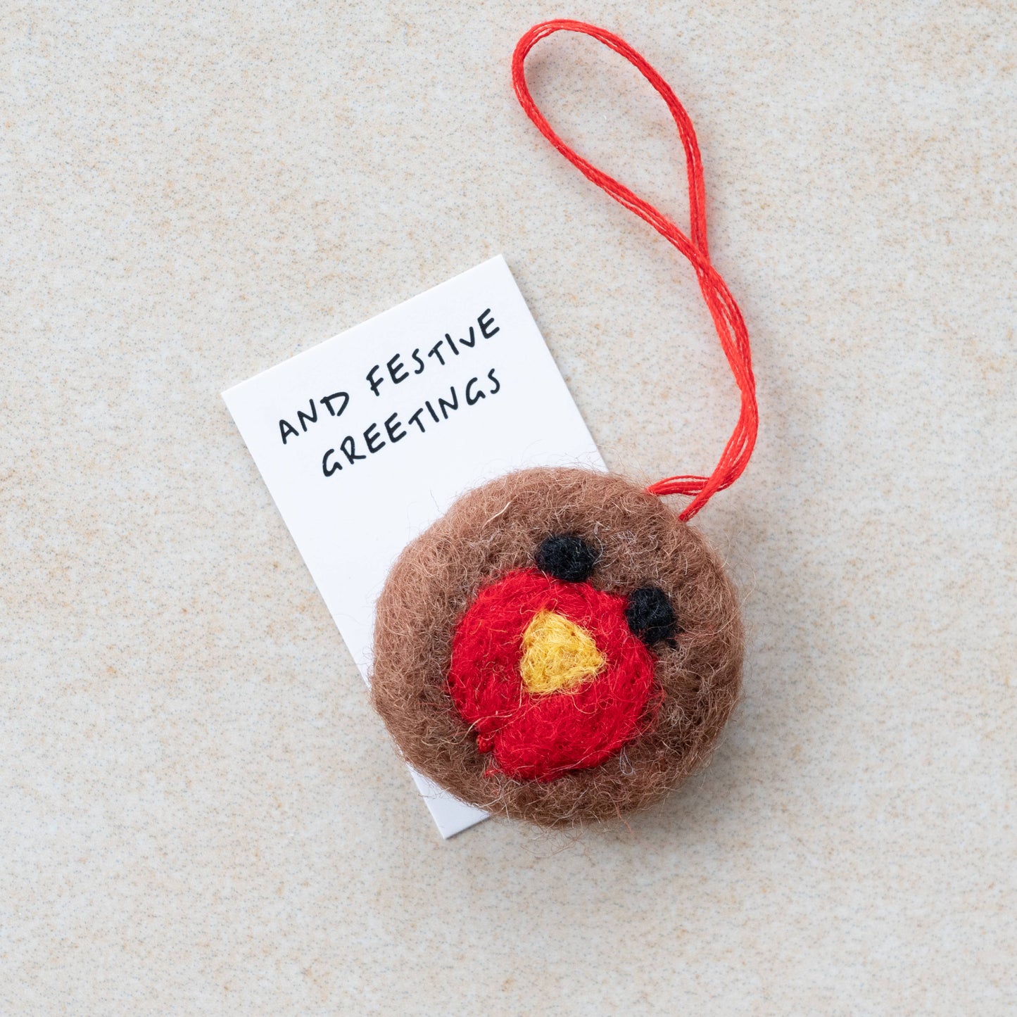 Christmas Tweetings Wool Felt Robin In A Matchbox