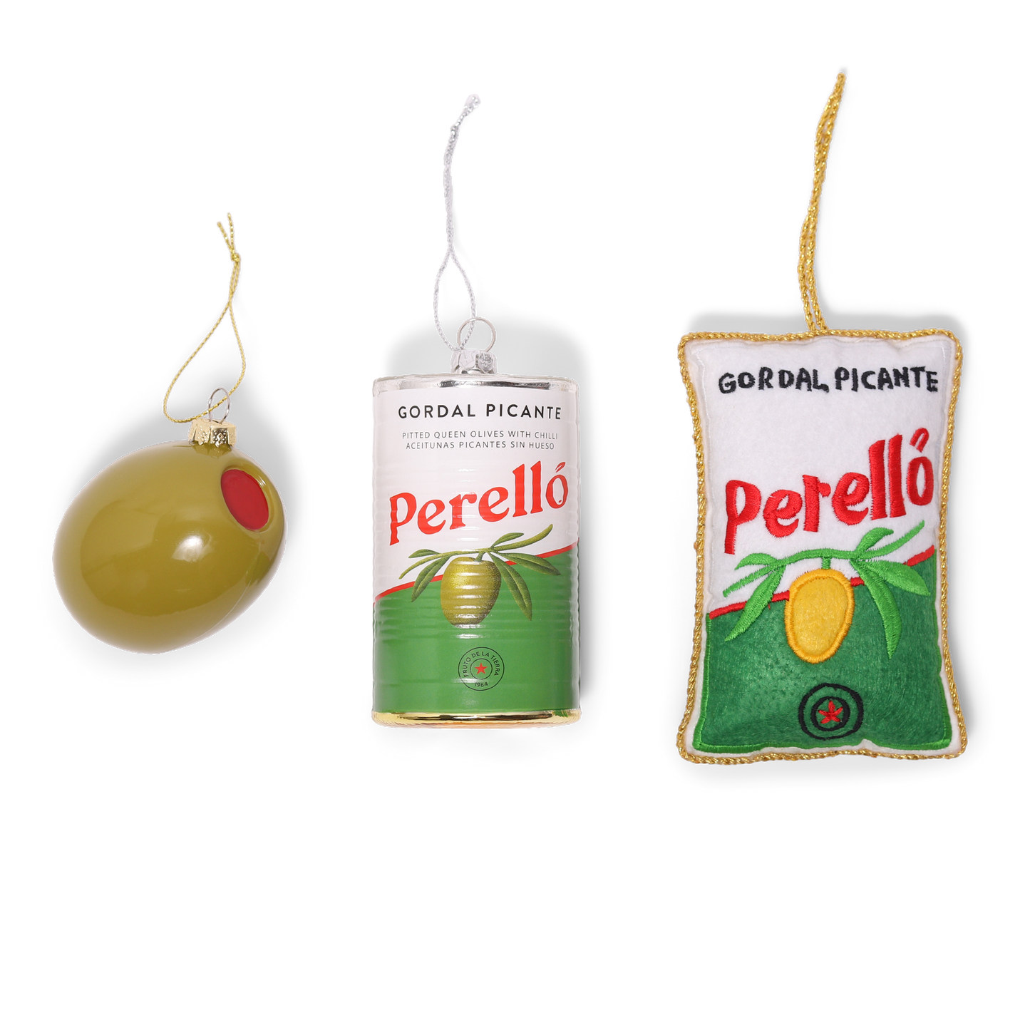 Perelló Olives Glass Christmas Decoration, 10cm