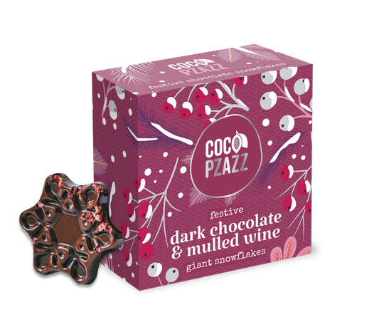 Dark Chocolate & Mulled Wine Choc Snowflakes