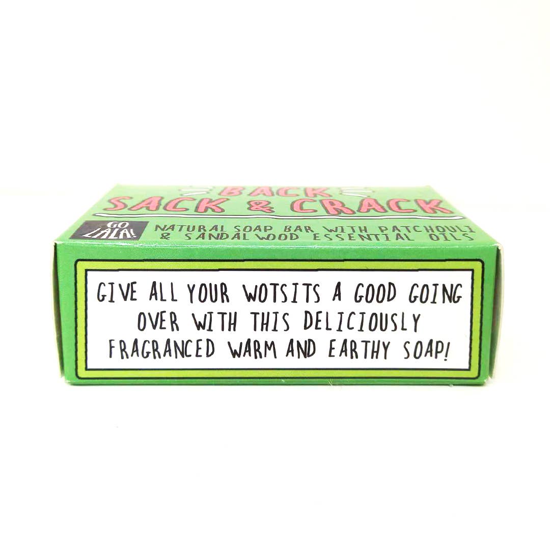 Back, Sack & Crack Soap Sandalwood & Patchouli Funny Gift