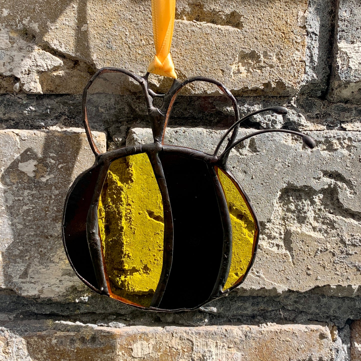 Stained Glass Bumble Bee. Suncatcher. Handmade. Glass Bumble Bee