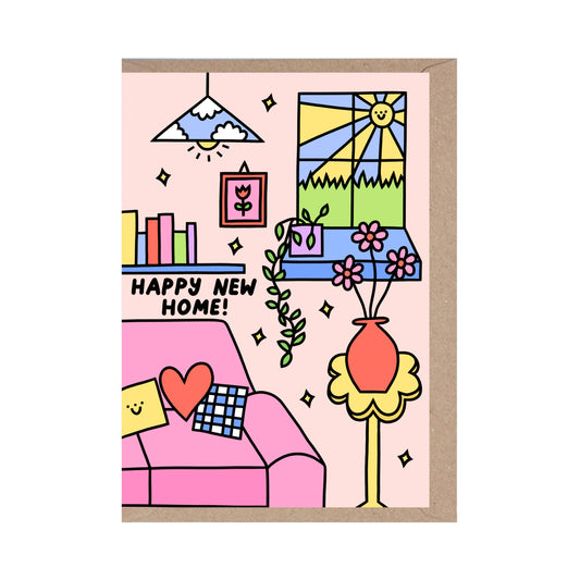 Happy New Home - Cute - Greeting Card - New House