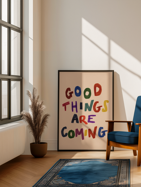 Picture frame against wall in sitting room