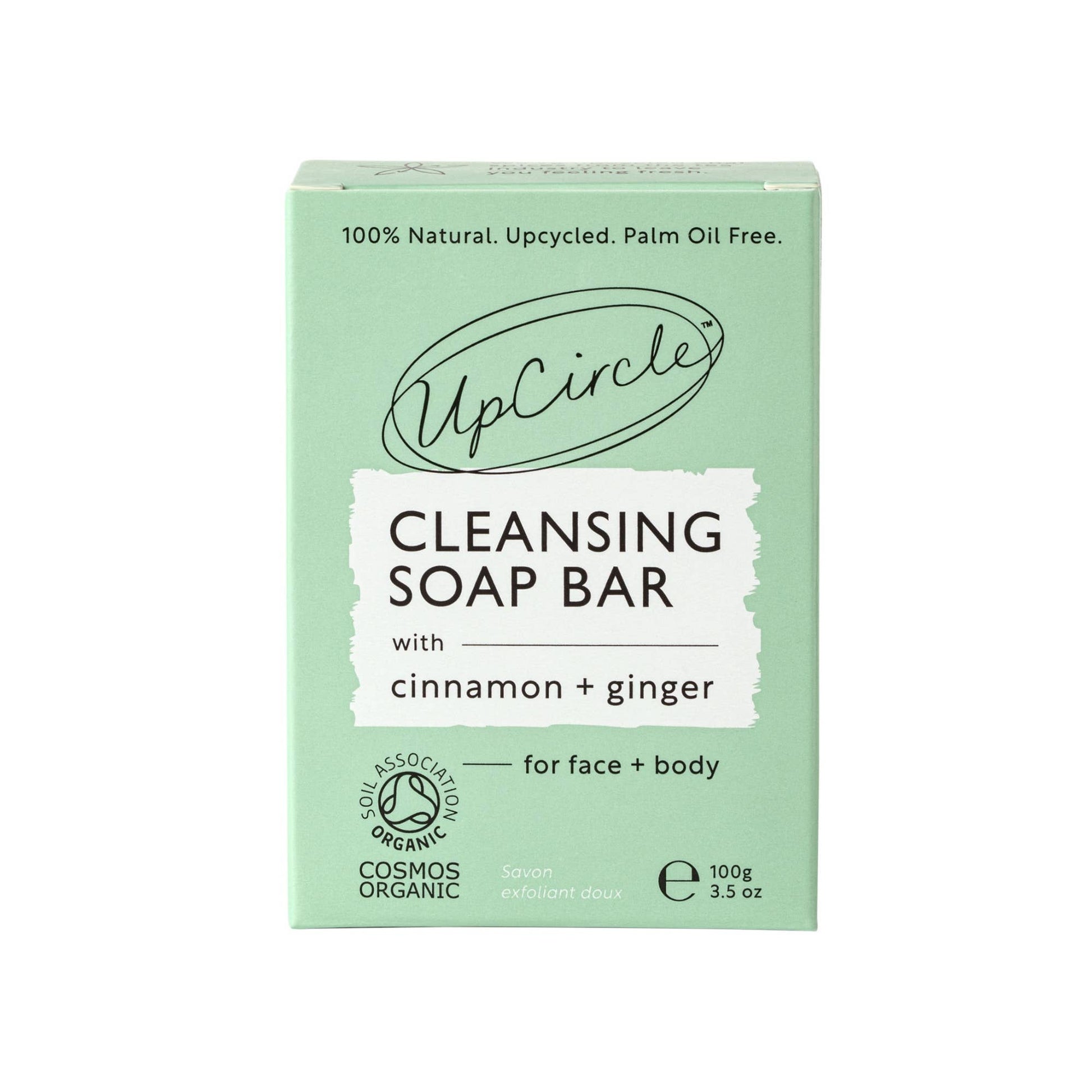 Cleansing soap bar with cinnamon & ginger for face & body