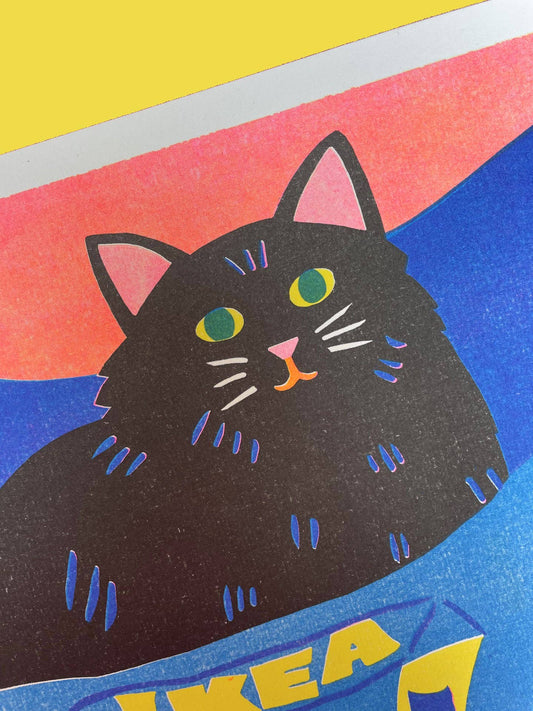 Ikea Bag Cat Print