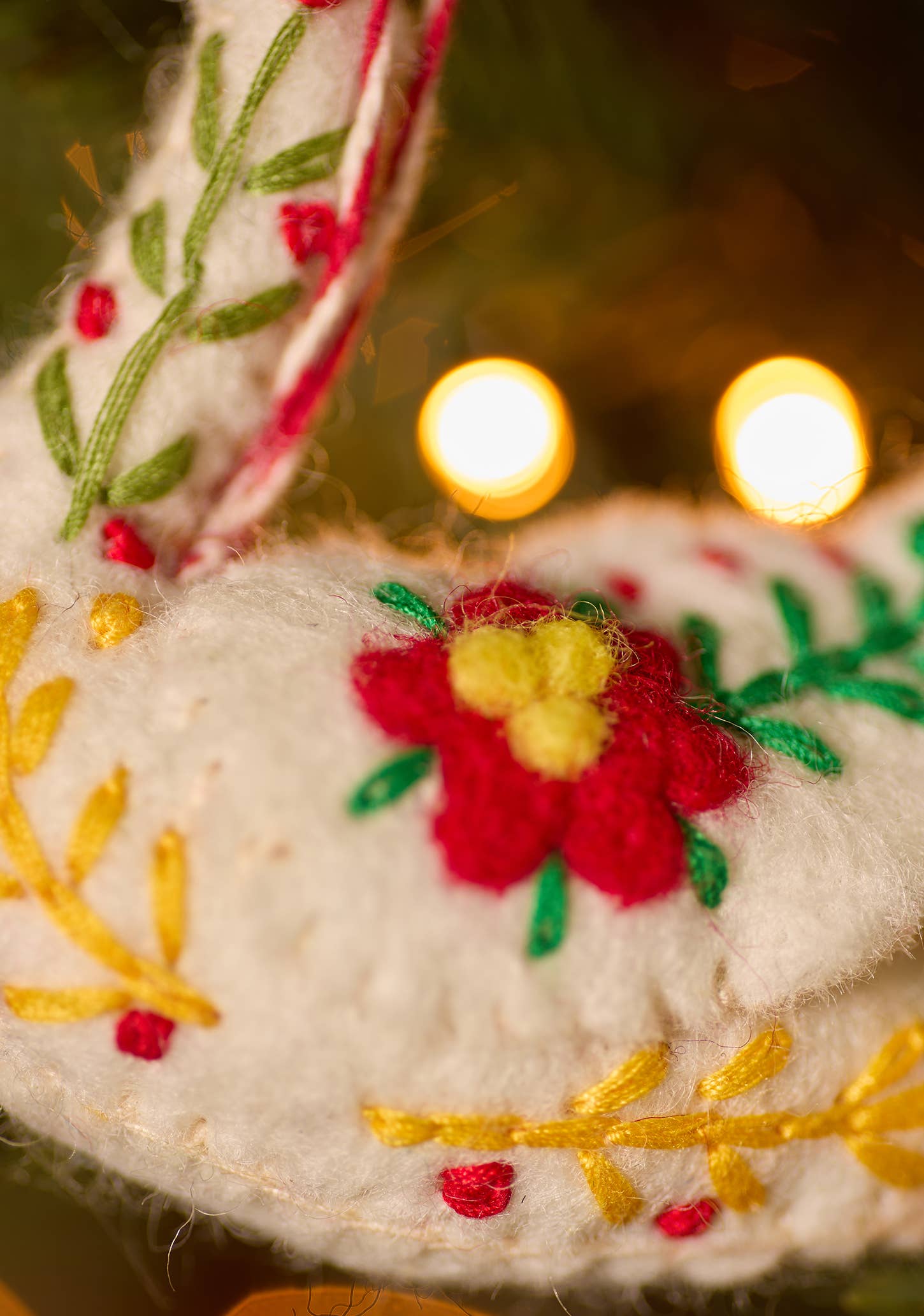 Decorated Felt Swan hanging