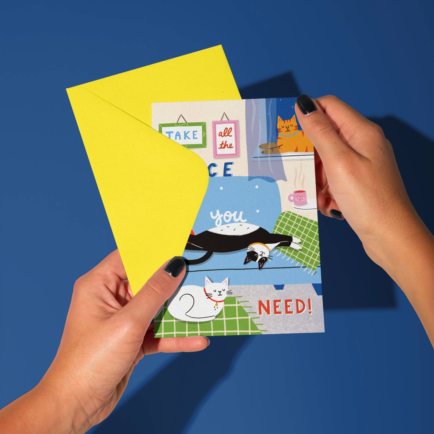 Take All The Space You Need -  Cute Cat Greeting Card 