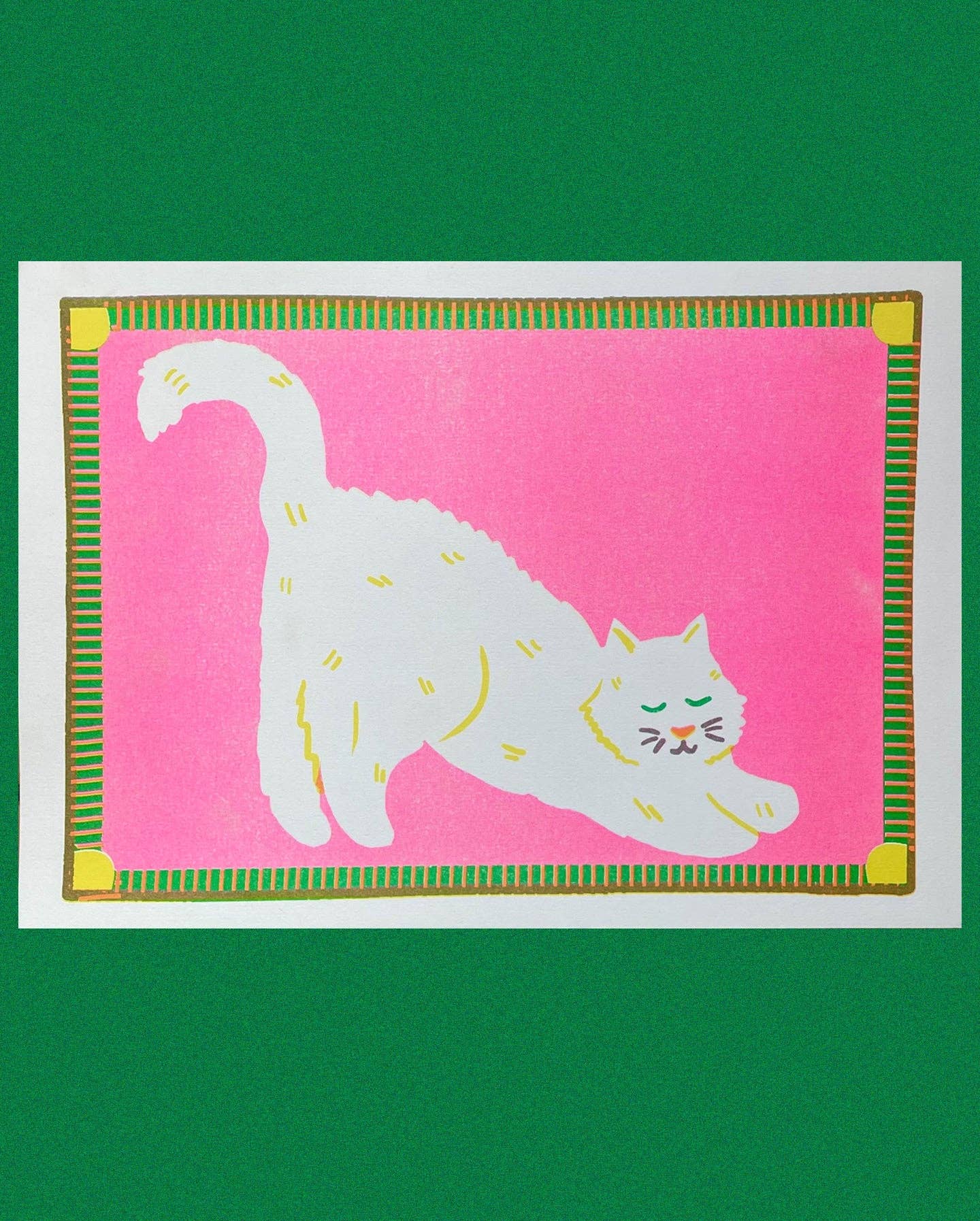 White Cat Riso Print A4
