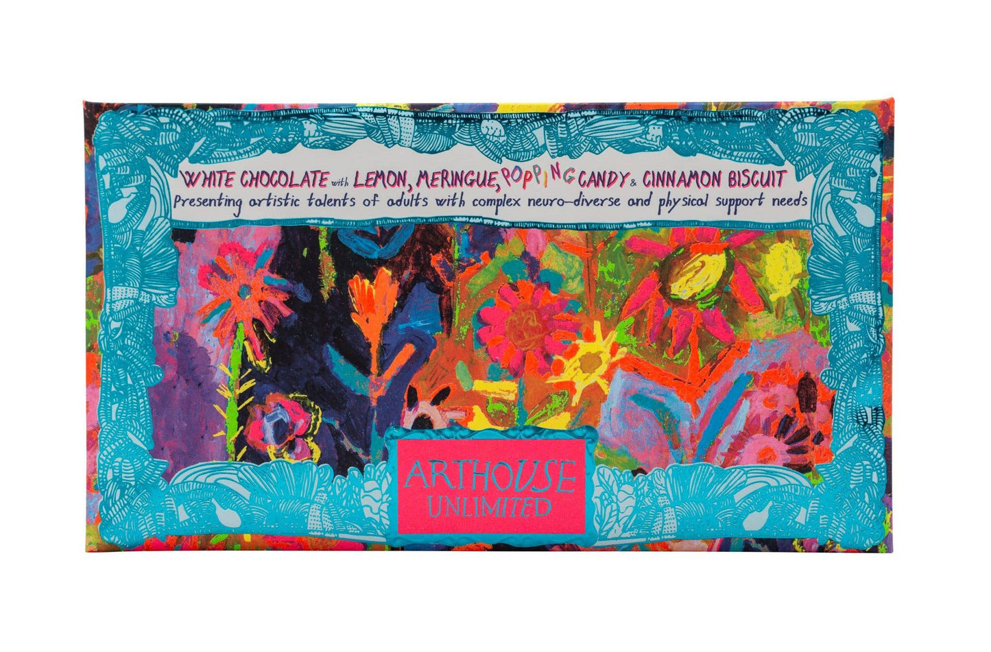 Sunflowers in the Hill, White Chocolate with Popping Candy