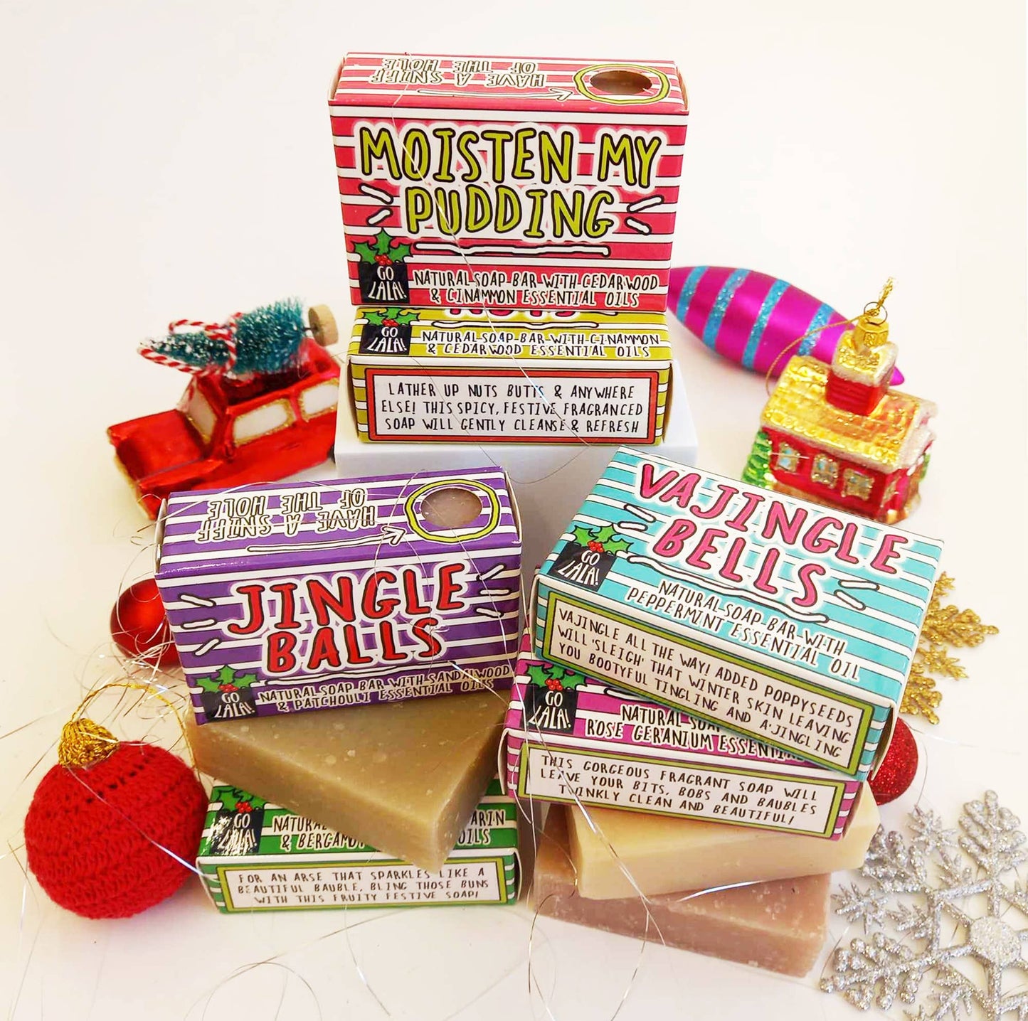 Cracking Nuts Christmas Soap Cinnamon & Cedarwood Funny Gift