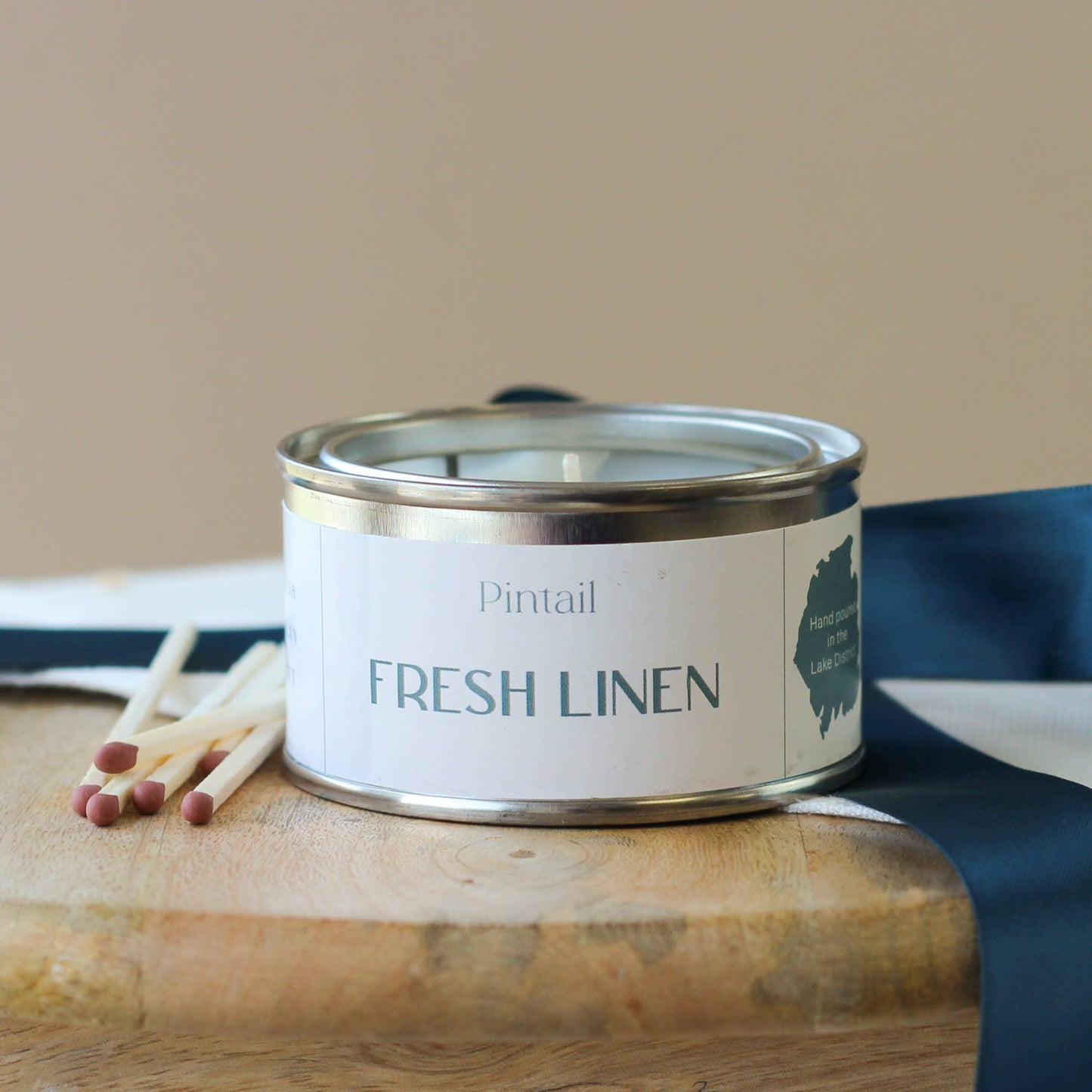 Fresh Linen Paint Pot Candles in Tins | Small Candles