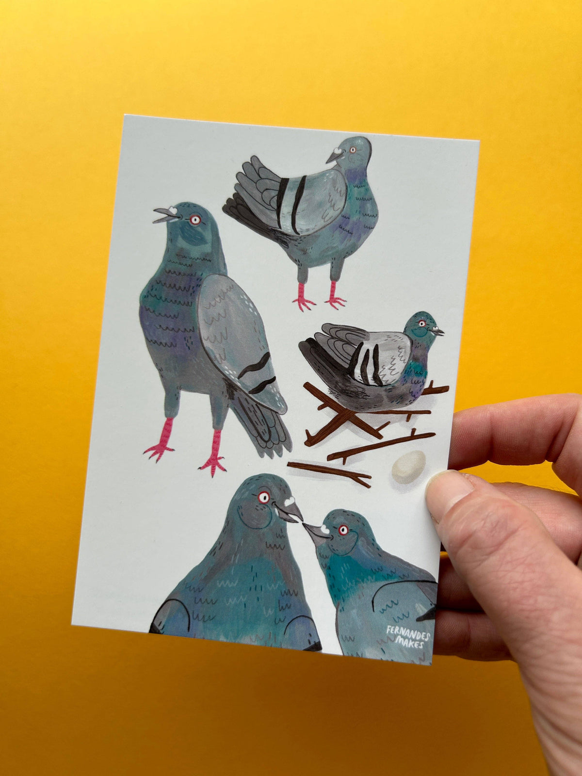 Pigeon Pals Postcard