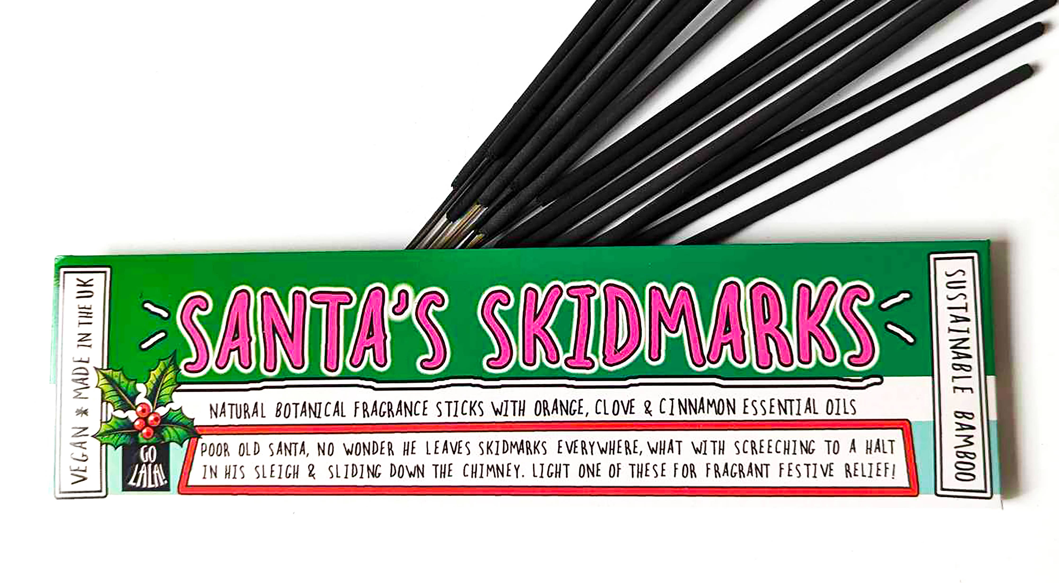 Santa's Skidmarks Christmas Funny Smells Fragrance Sticks