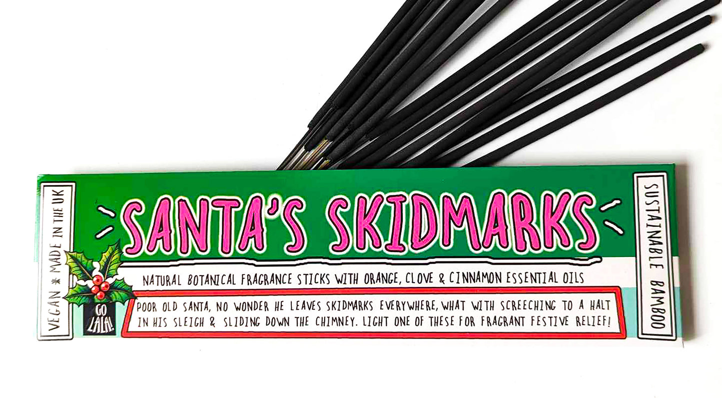 Santa's Skidmarks Christmas Funny Smells Fragrance Sticks