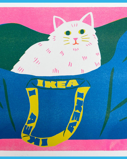 Ikea Bag Cat Print