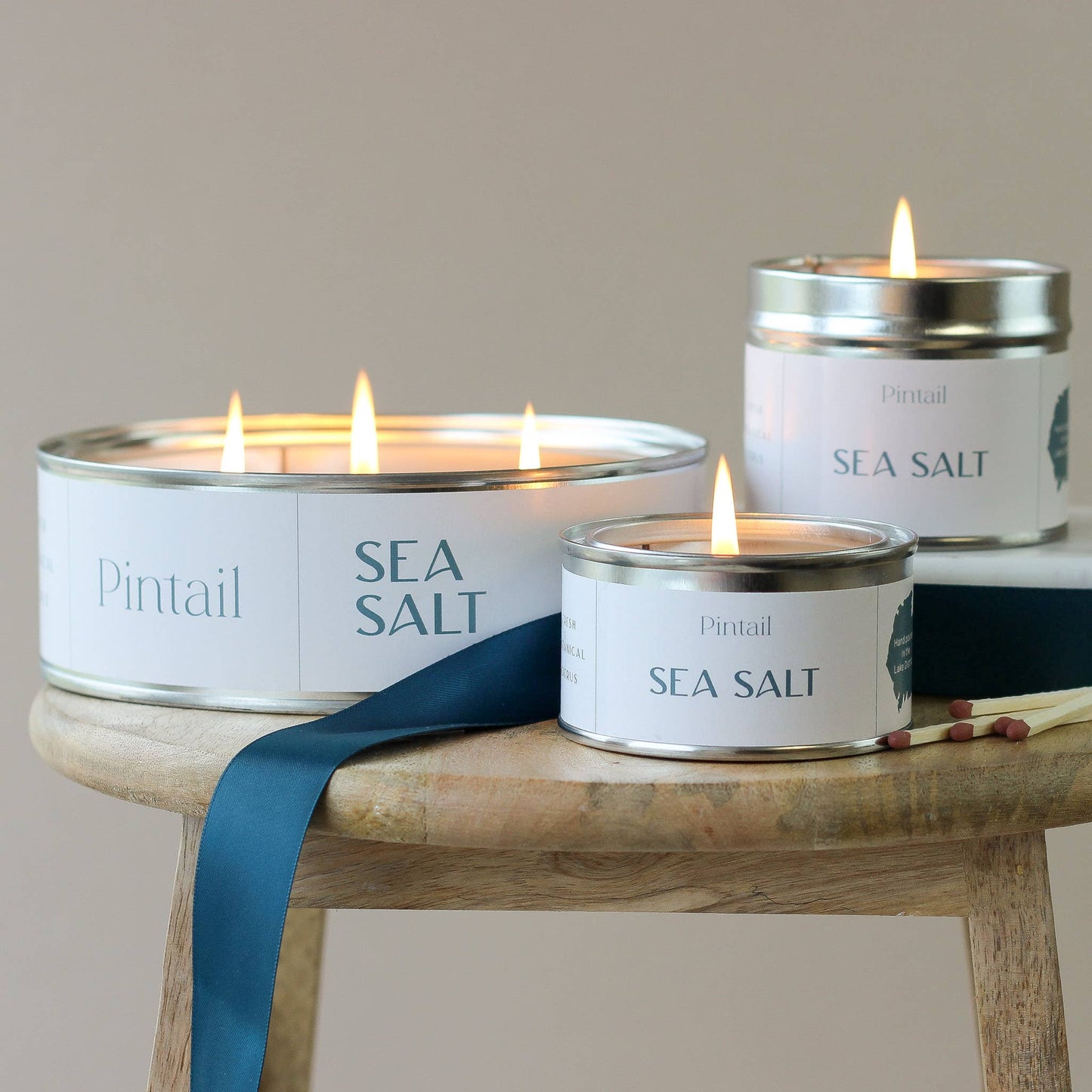 Sea salt scented candle