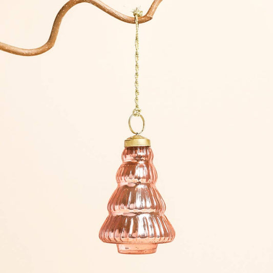 Pink Glass Christmas Tree Bauble