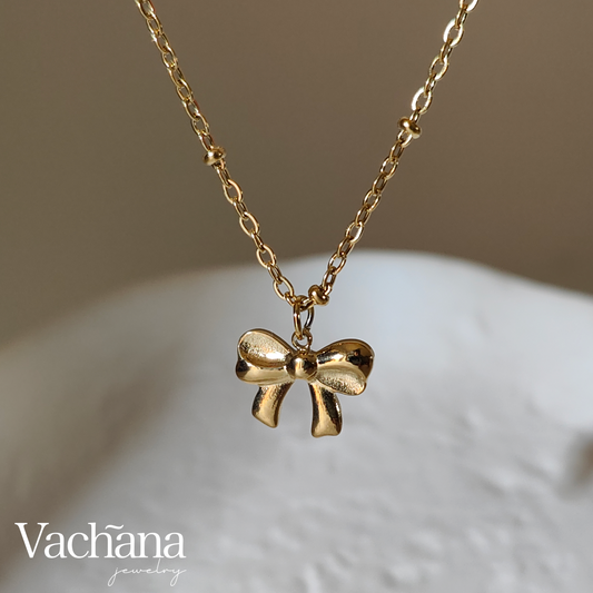 Stainless Steel Bowknot Necklace