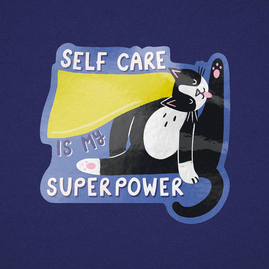 Self Care is My Superpower - Colourful Vinyl Sticker