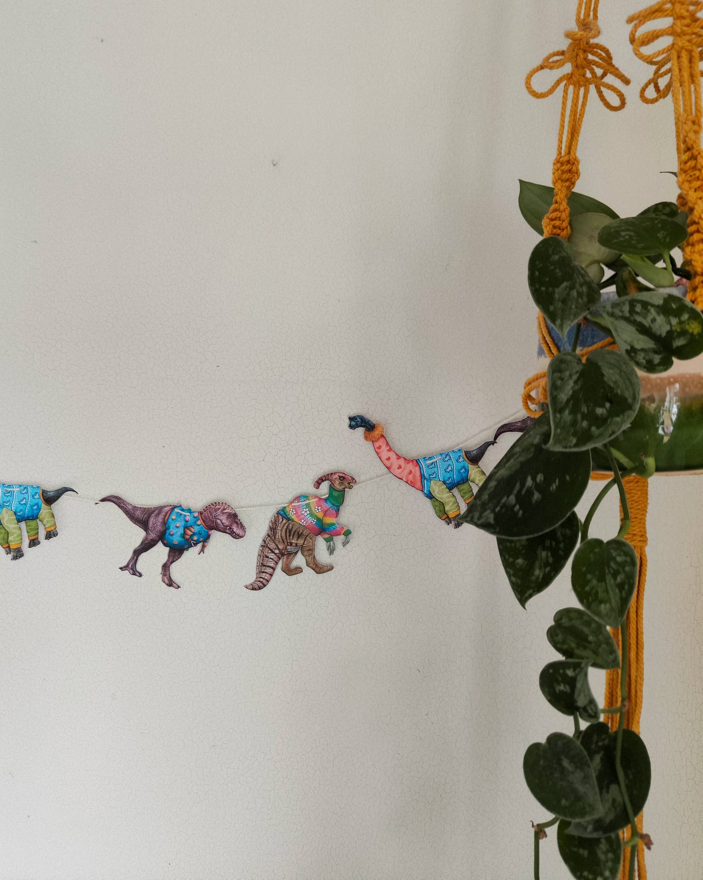 Dinosaurs wearing Jumpers Garland - Nursery Decor