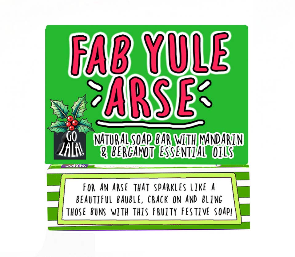 Fab Yule Arse Christmas Soap Mandarin & Bergamot Funny Gift