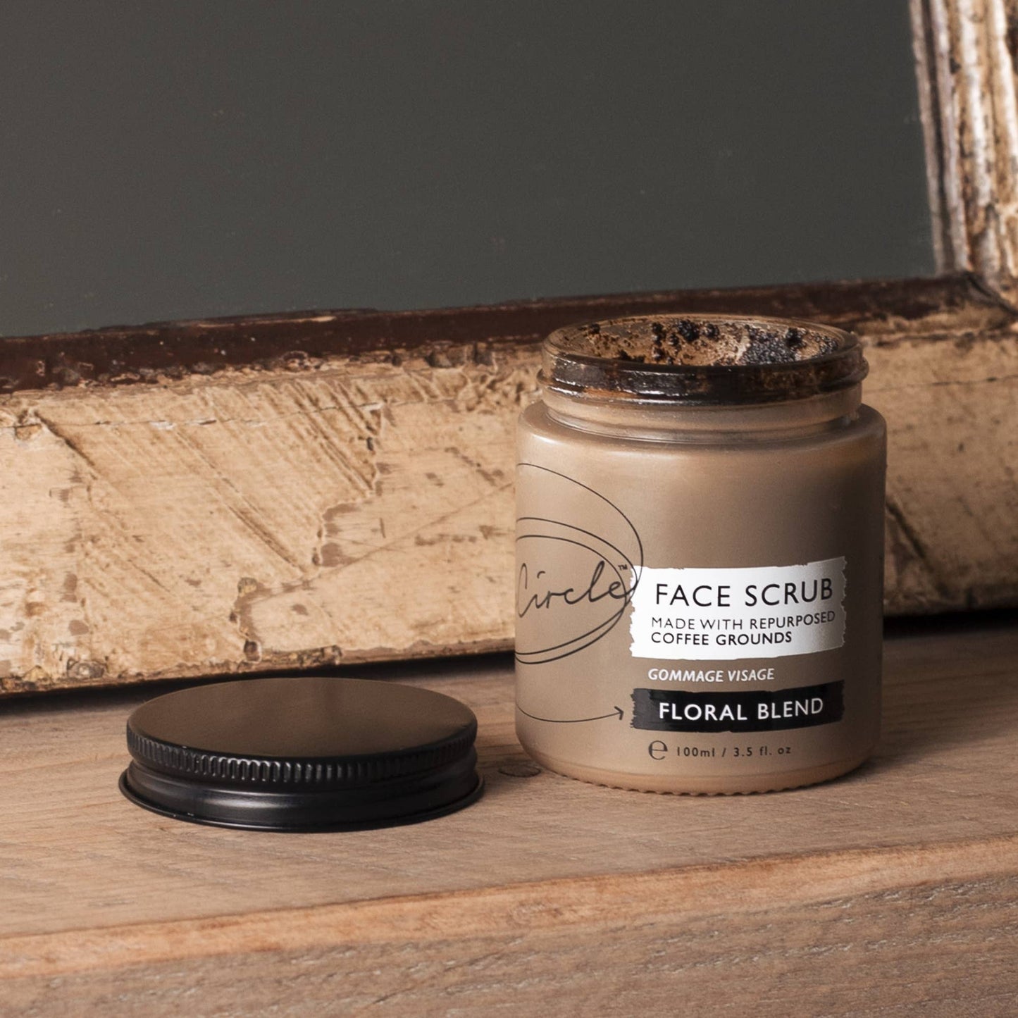 Face Scrub with Coffee + Rosehip [Floral] Vegan Exfoliator
