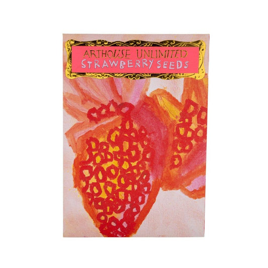 Book cover of 'Strawberry Seeds' by Arthouse Unlimited with a stylized strawberry illustration.