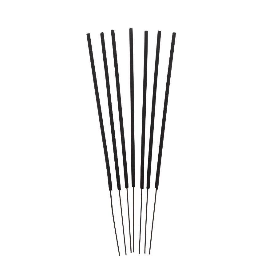 Set of black metal stakes on a white background