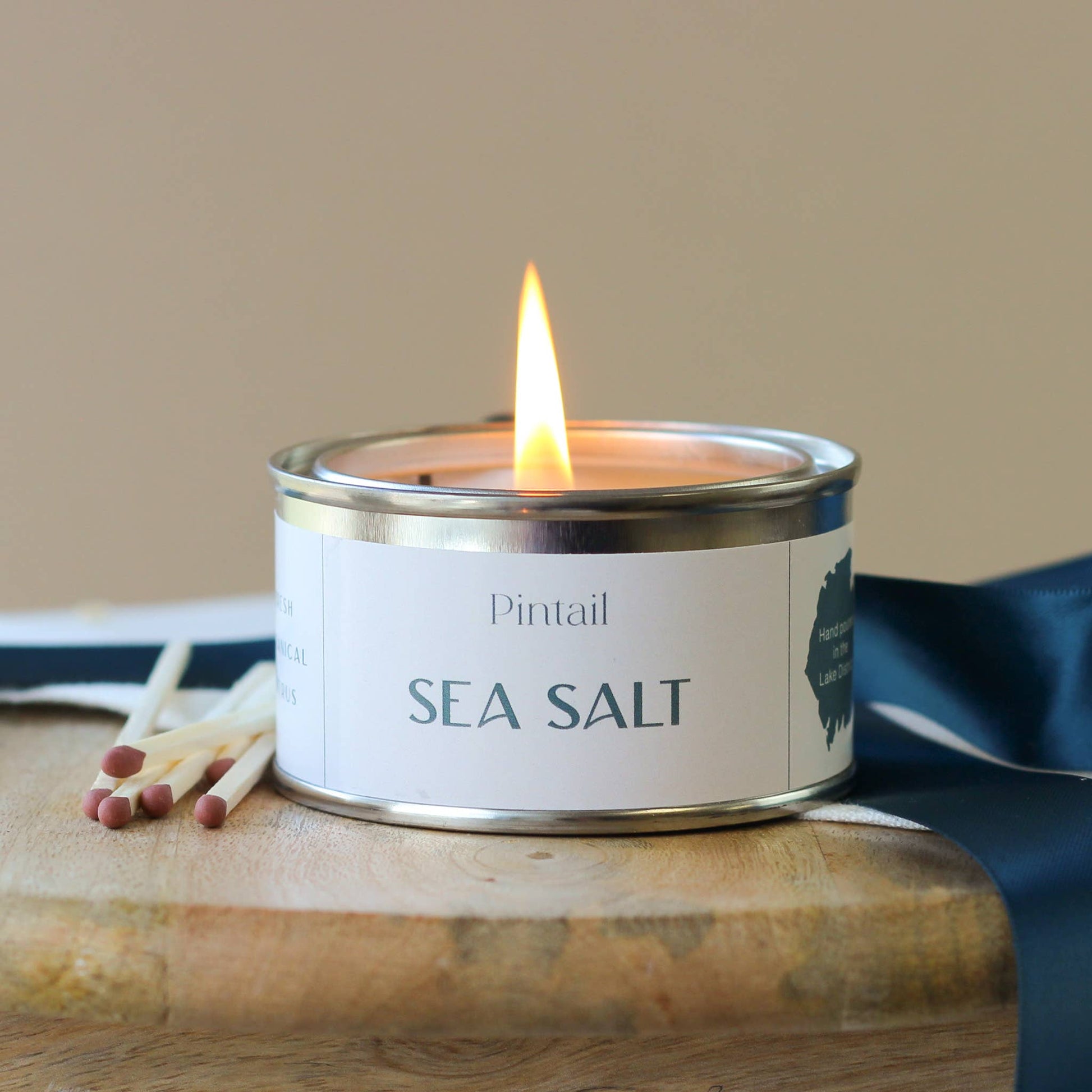 Sea salt scented candle