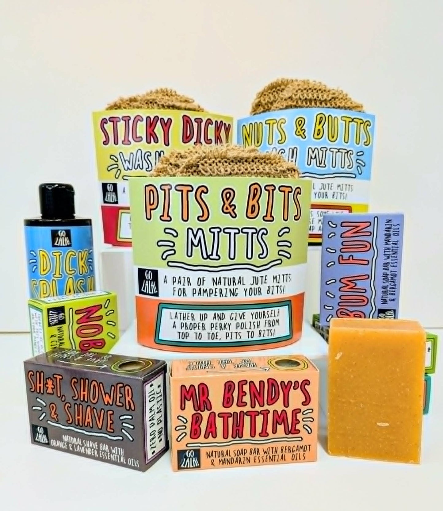 Pits & Bits Mitts - Natural Jute Bath Mitts