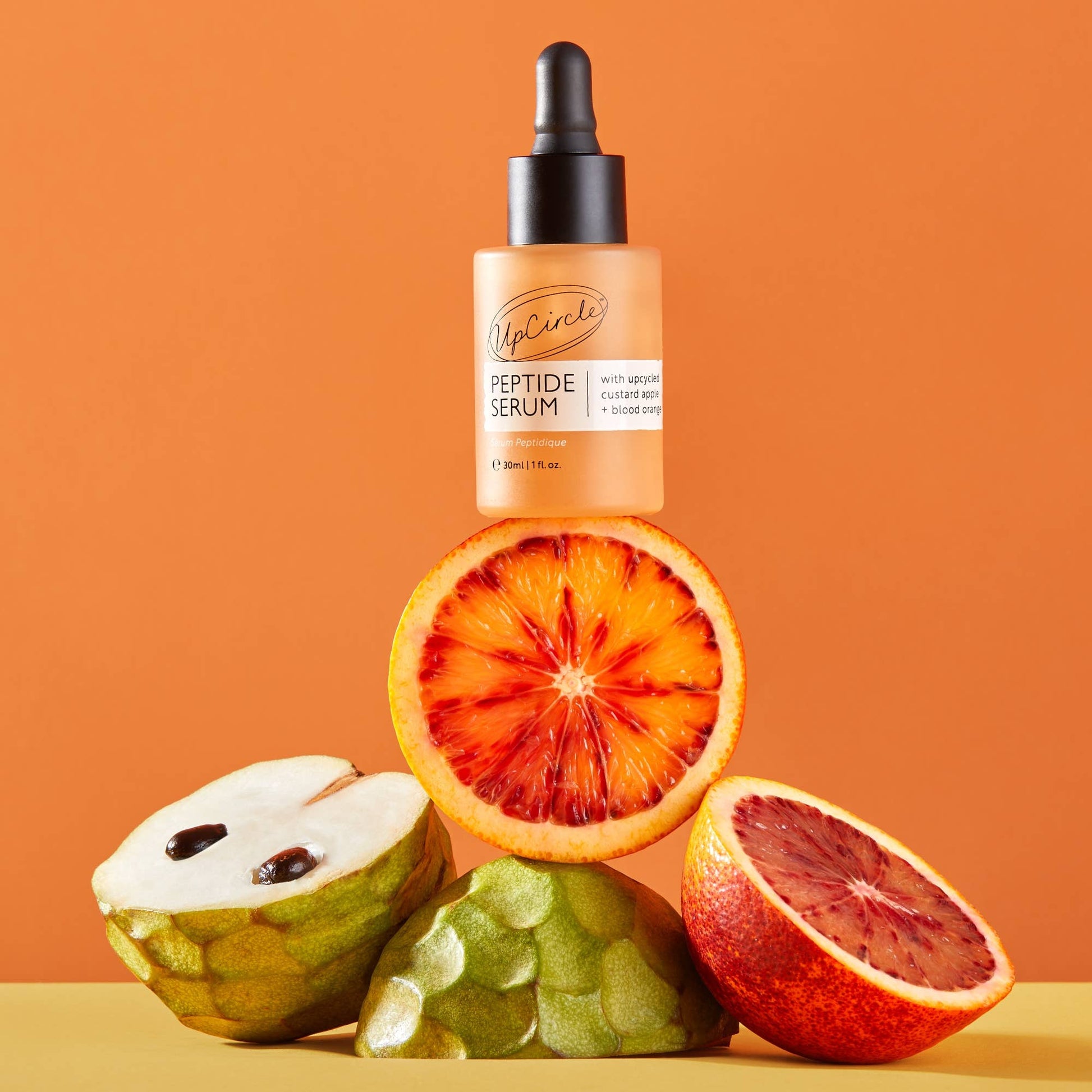 UpCircle peptide serum with custard apple & blood orange plus niacinamide and vitamin c to revitalise and restore