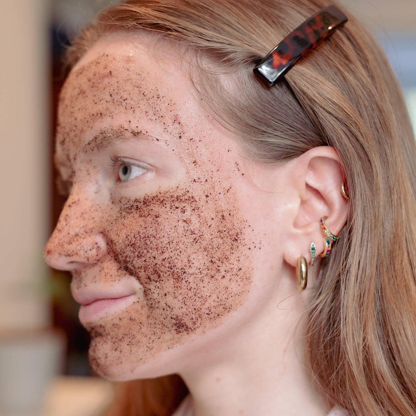 Face Scrub with Coffee + Rosehip [Floral] Vegan Exfoliator