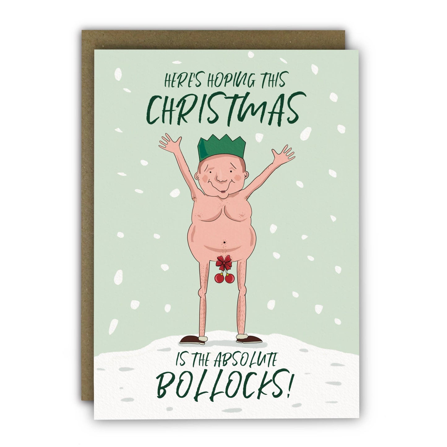 Funny Christmas Card - A6 - Absolute Bollocks Xmas Baubles