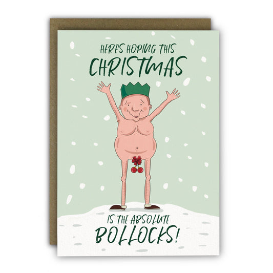 Funny Christmas Card - A6 - Absolute Bollocks Xmas Baubles