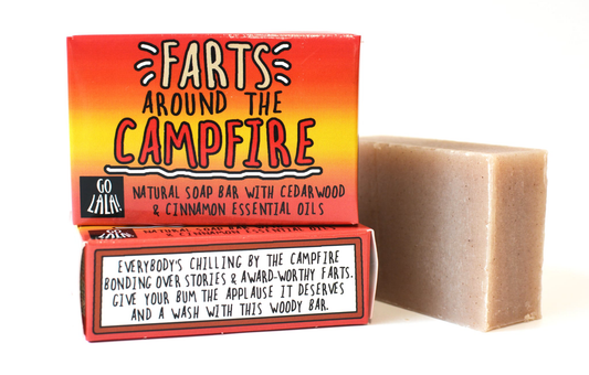 Farts around Campfire - Soap Cedarwood  Funny Gift 