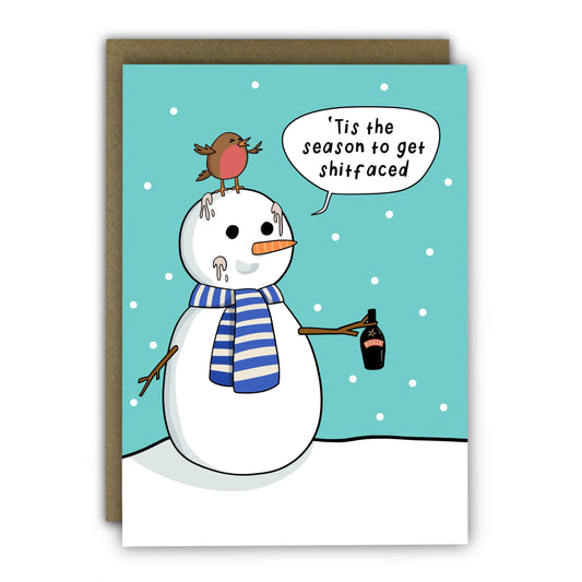 Funny Christmas Card - Shitfaced Season