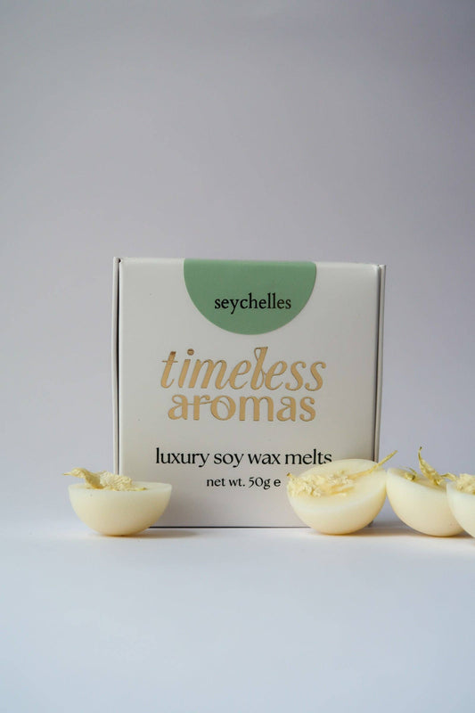Seychelles Soy Wax Melt Box - Coconut, Jasmine & Musk Scent | Home Fragrance