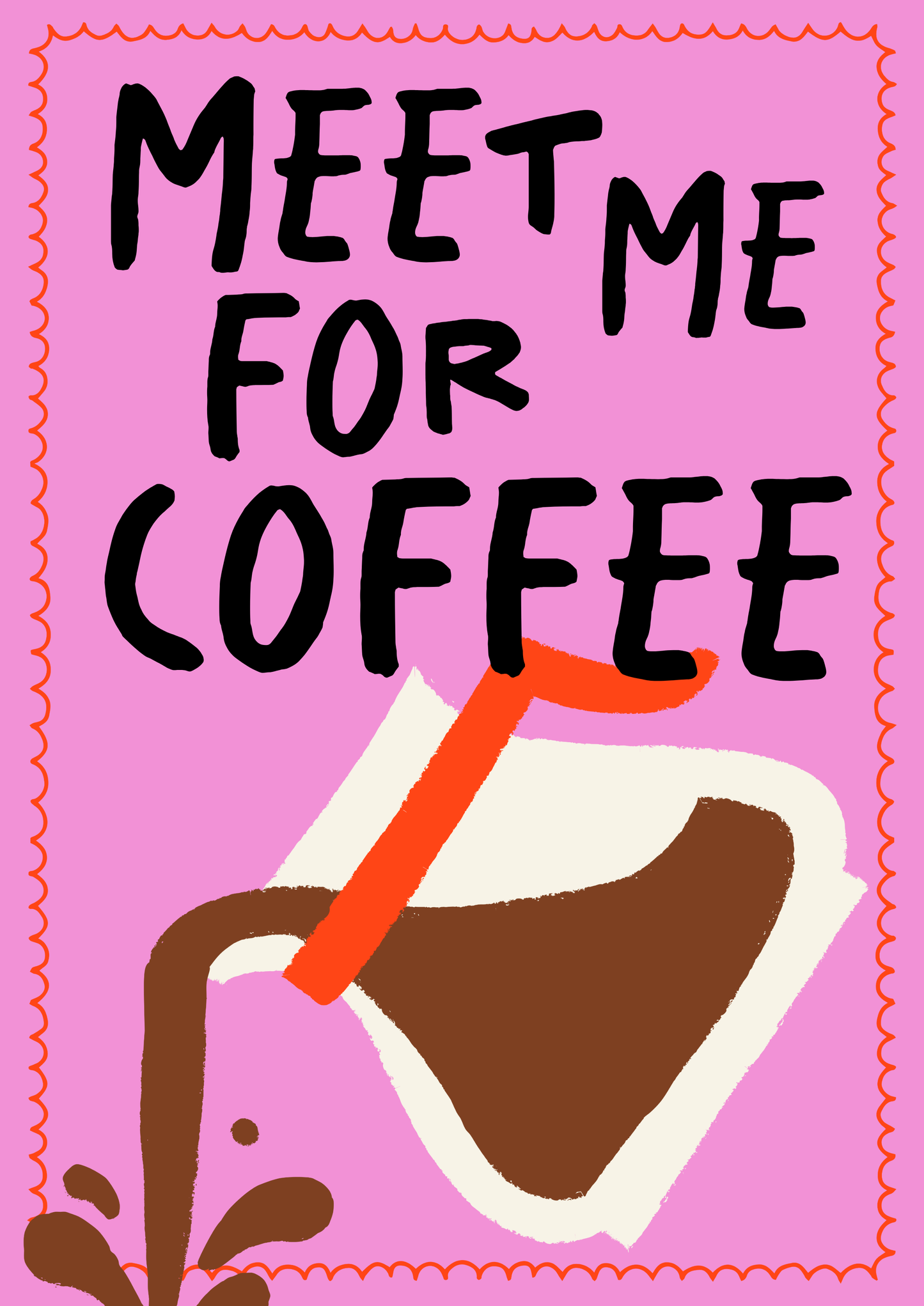 Meet me for coffee print